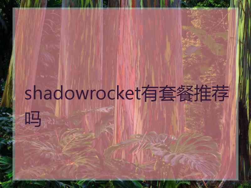 shadowrocket有套餐推荐吗