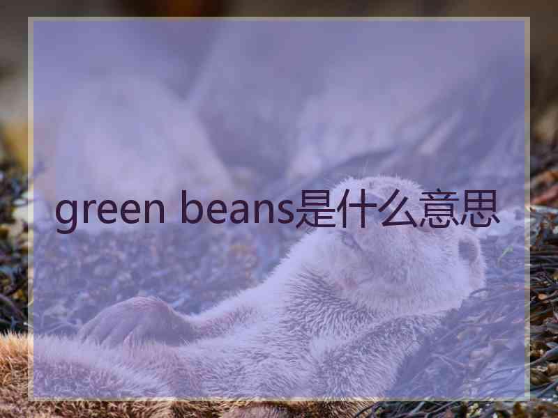 green beans是什么意思