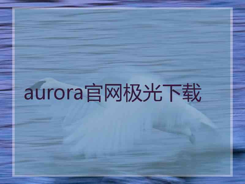 aurora官网极光下载