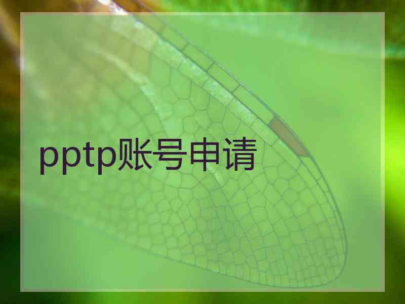 pptp账号申请