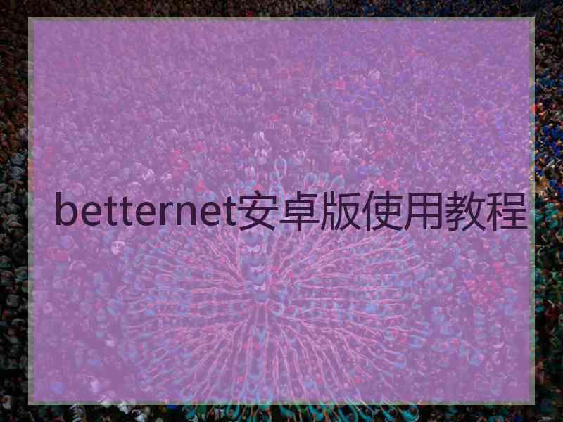 betternet安卓版使用教程