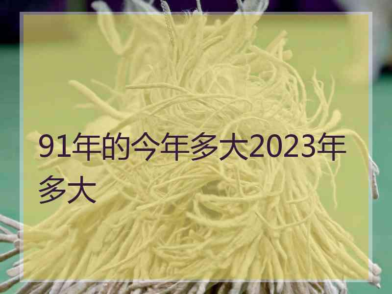 91年的今年多大2023年多大