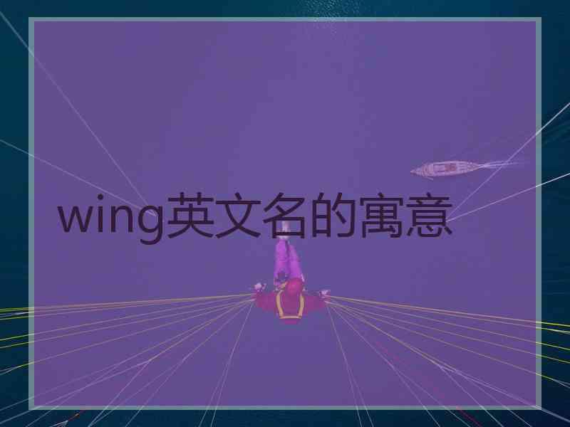 wing英文名的寓意