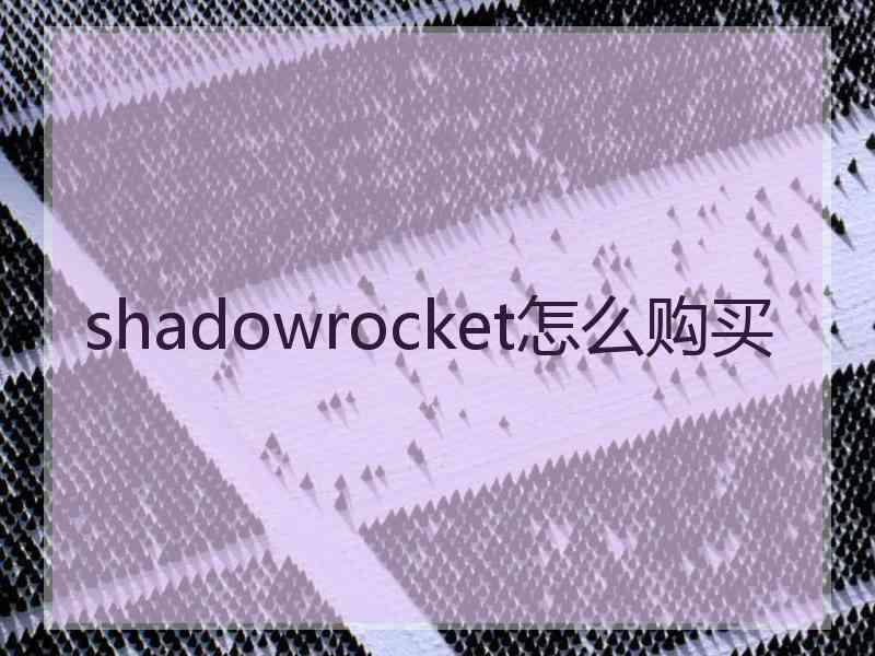 shadowrocket怎么购买