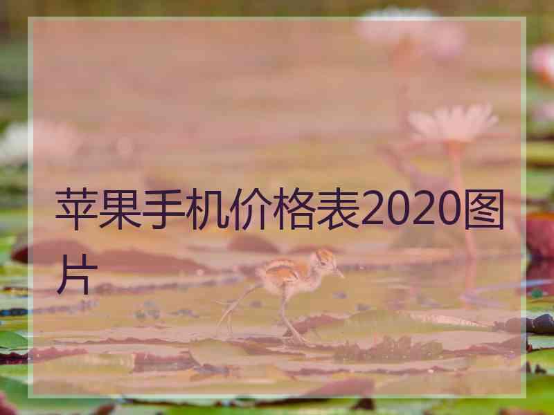 苹果手机价格表2020图片