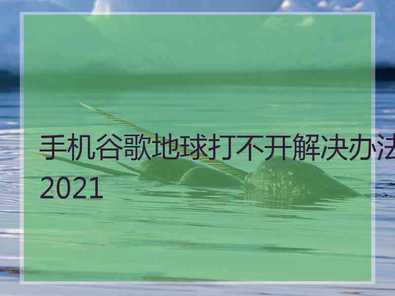 手机谷歌地球打不开解决办法2021