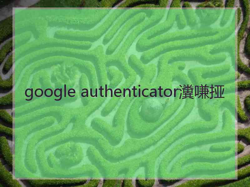 google authenticator瀵嗛挜