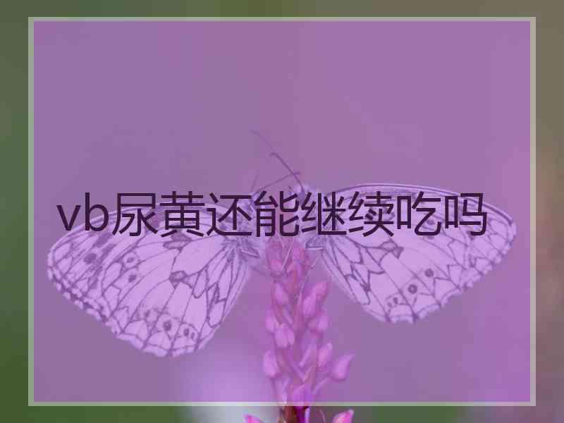 vb尿黄还能继续吃吗