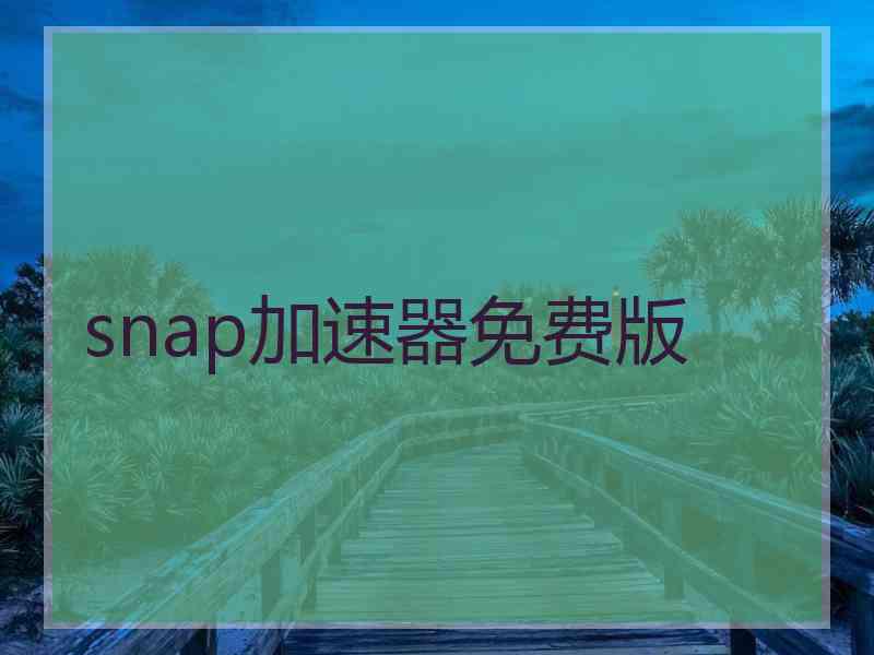 snap加速器免费版