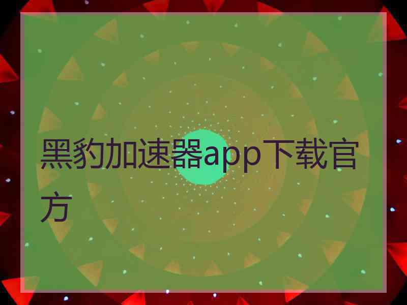 黑豹加速器app下载官方