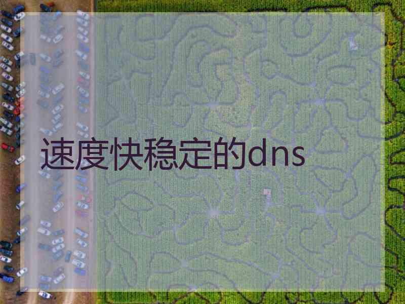 速度快稳定的dns