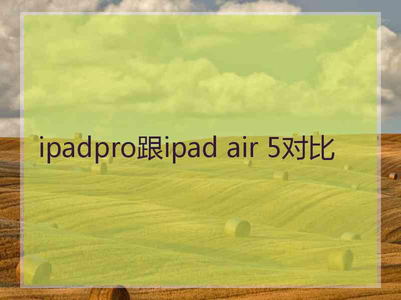 ipadpro跟ipad air 5对比