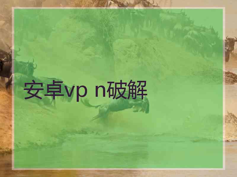 安卓vp n破解