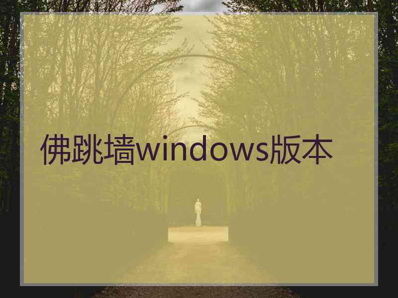 佛跳墙windows版本