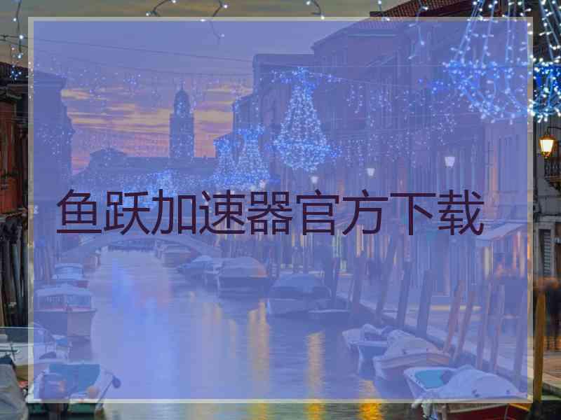 鱼跃加速器官方下载