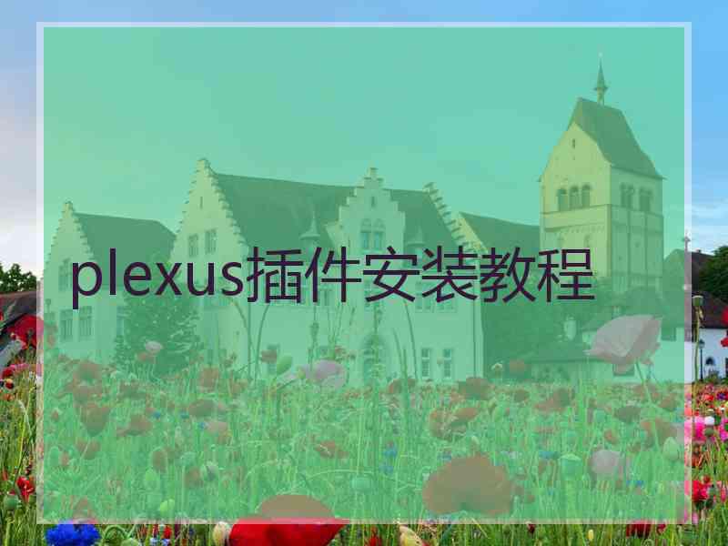 plexus插件安装教程