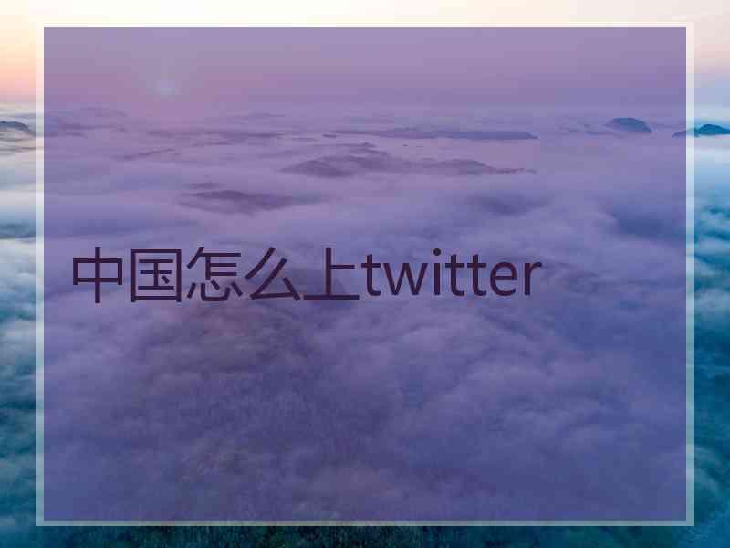 中国怎么上twitter