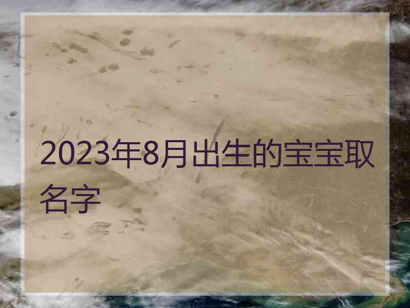 2023年8月出生的宝宝取名字