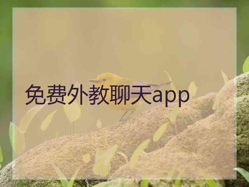 免费外教聊天app