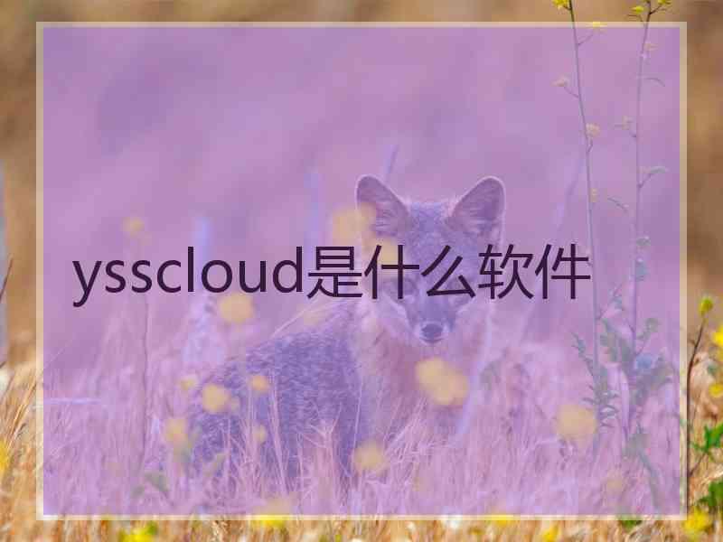 ysscloud是什么软件