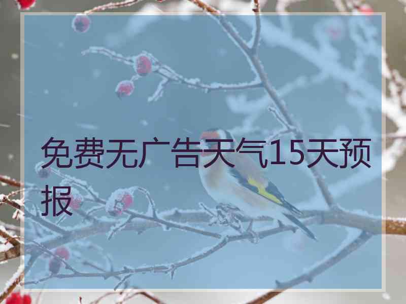 免费无广告天气15天预报