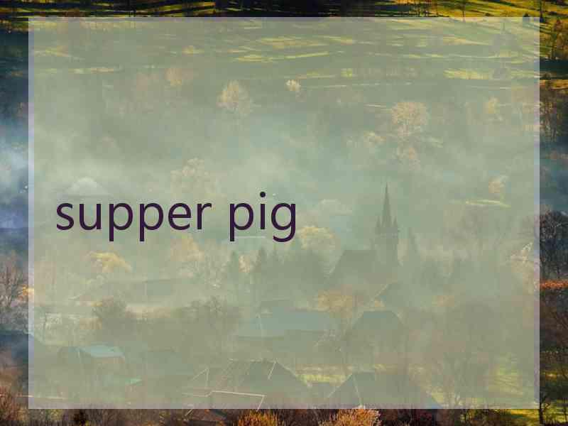 supper pig