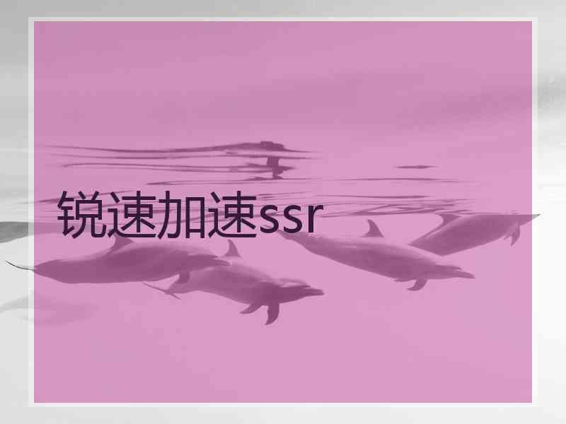 锐速加速ssr