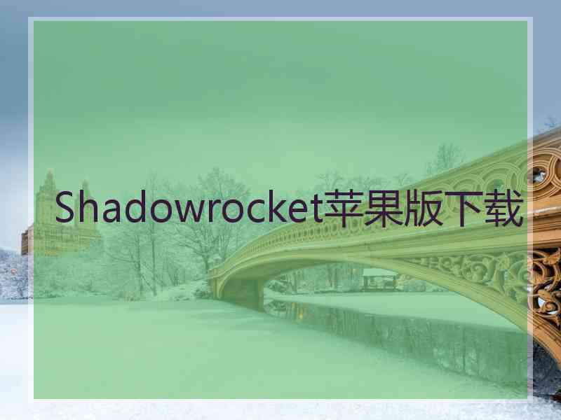 Shadowrocket苹果版下载