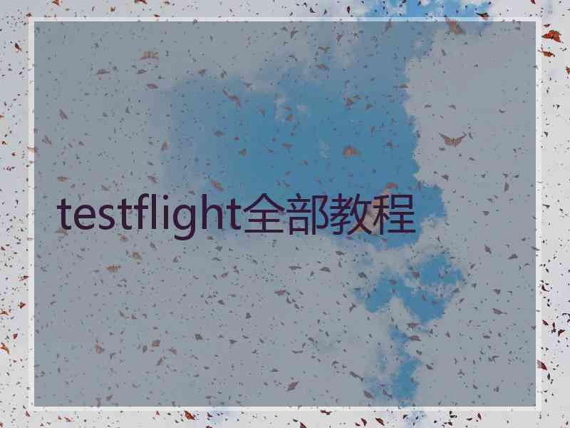 testflight全部教程