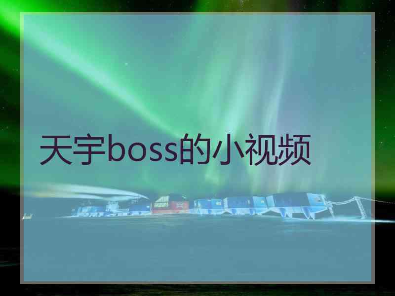 天宇boss的小视频