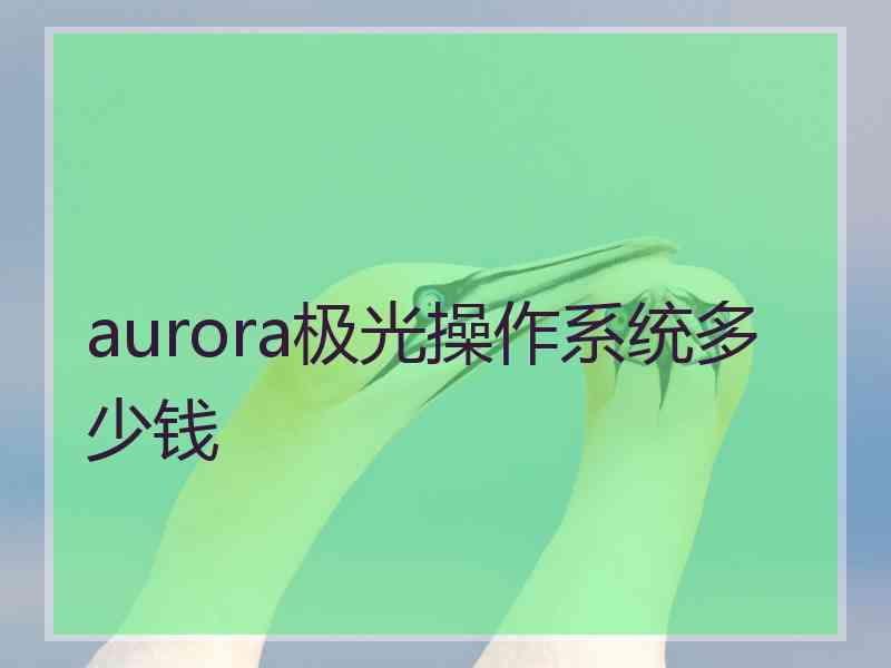 aurora极光操作系统多少钱