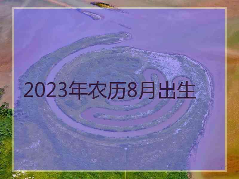 2023年农历8月出生