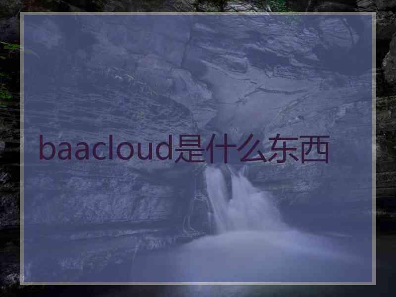 baacloud是什么东西