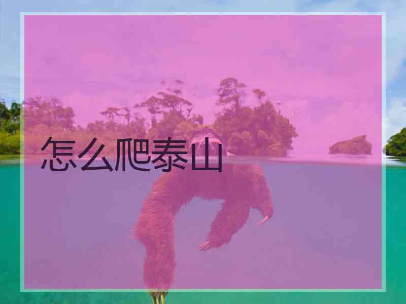 怎么爬泰山