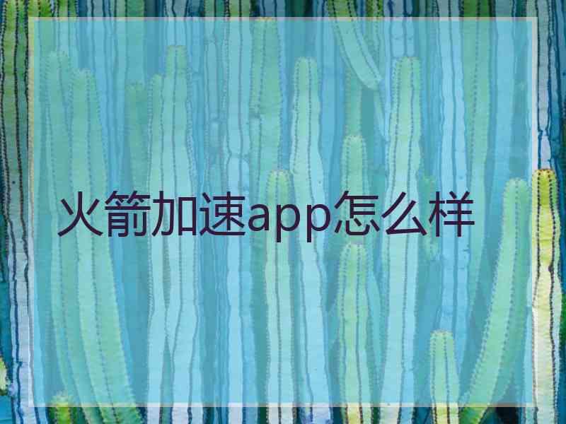 火箭加速app怎么样