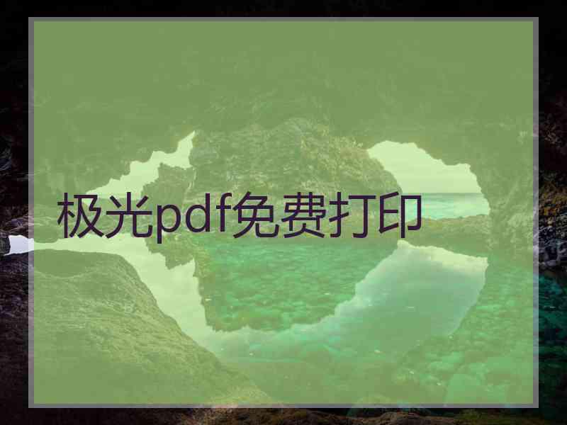 极光pdf免费打印