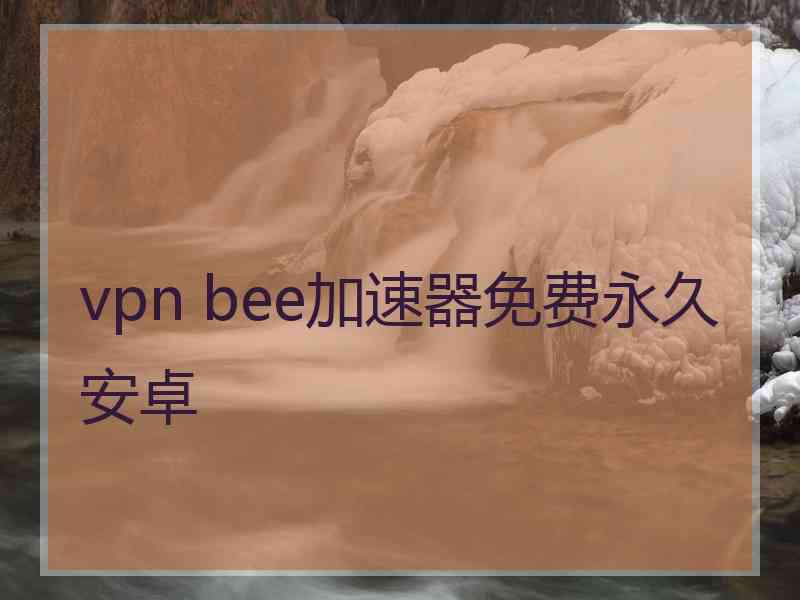 vpn bee加速器免费永久安卓