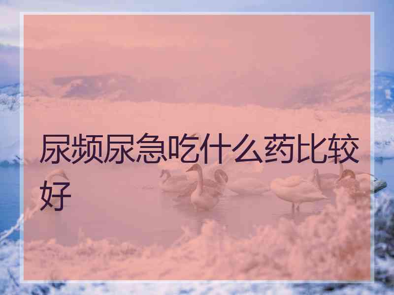 尿频尿急吃什么药比较好