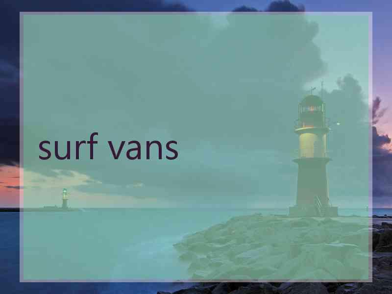 surf vans