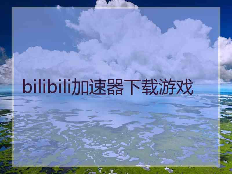 bilibili加速器下载游戏