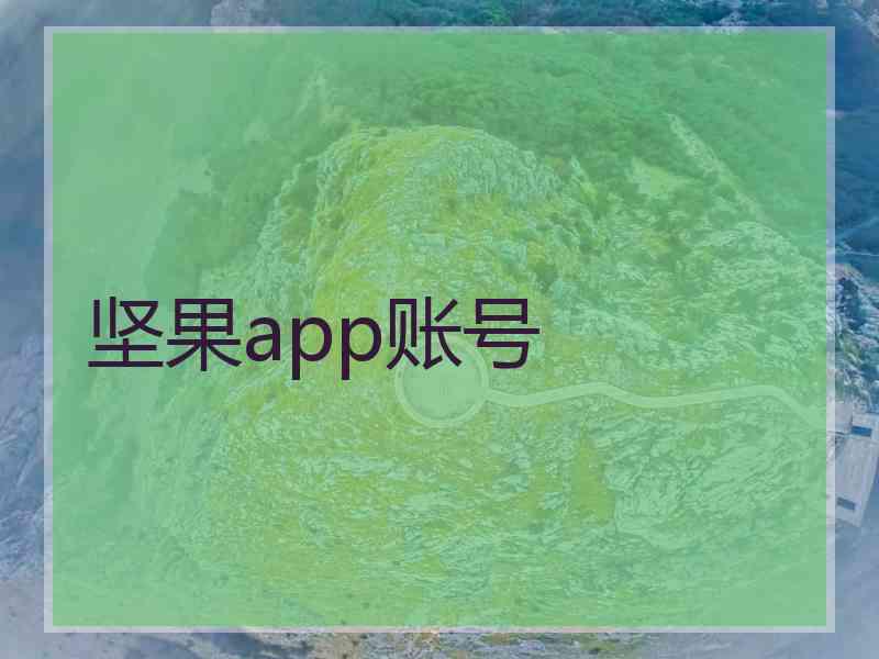 坚果app账号