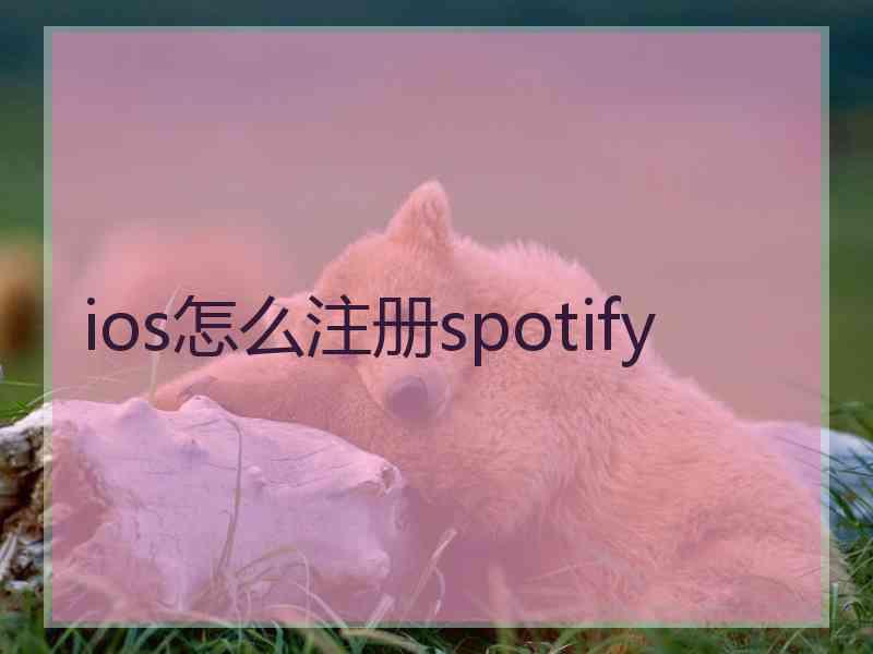 ios怎么注册spotify