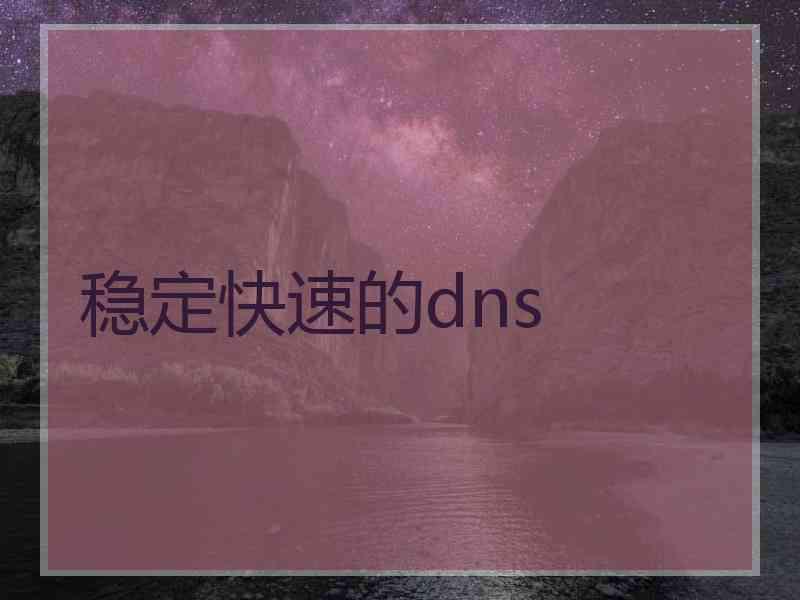 稳定快速的dns