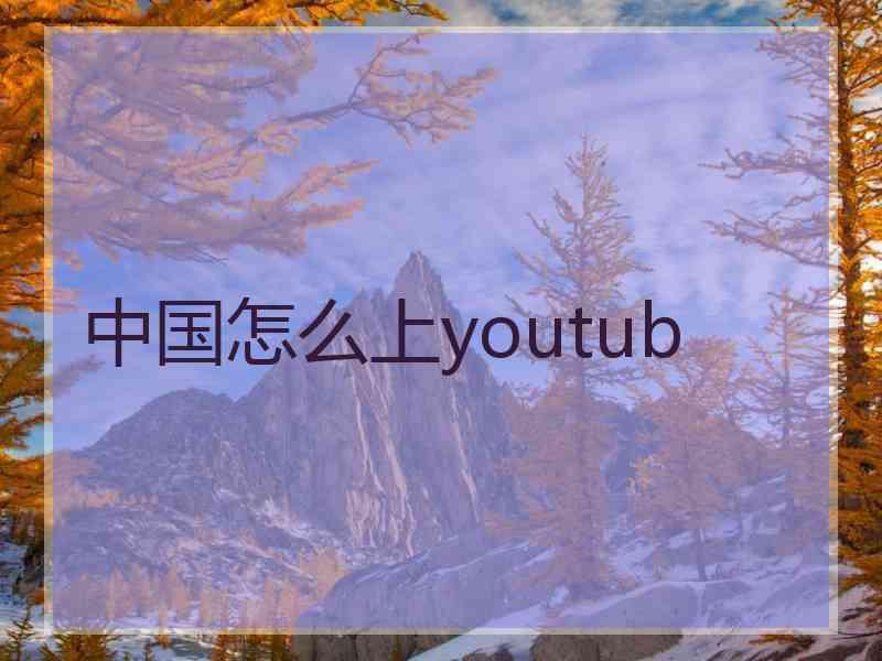 中国怎么上youtub