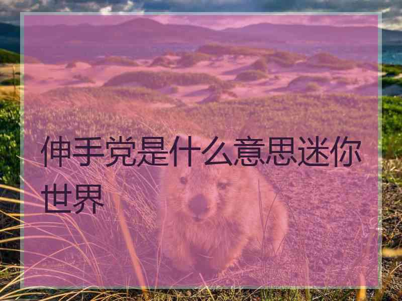 伸手党是什么意思迷你世界