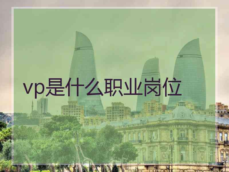 vp是什么职业岗位