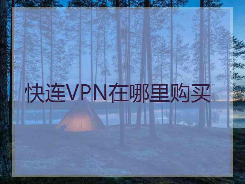 快连VPN在哪里购买