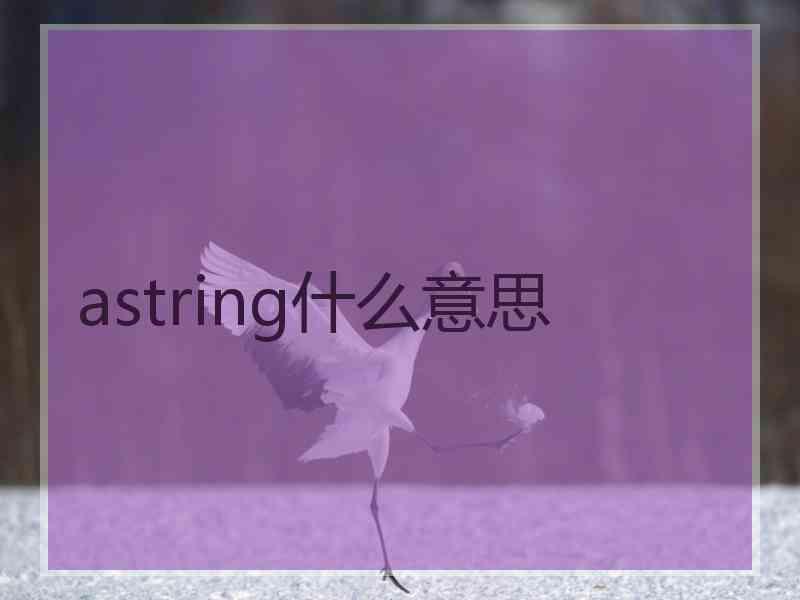 astring什么意思