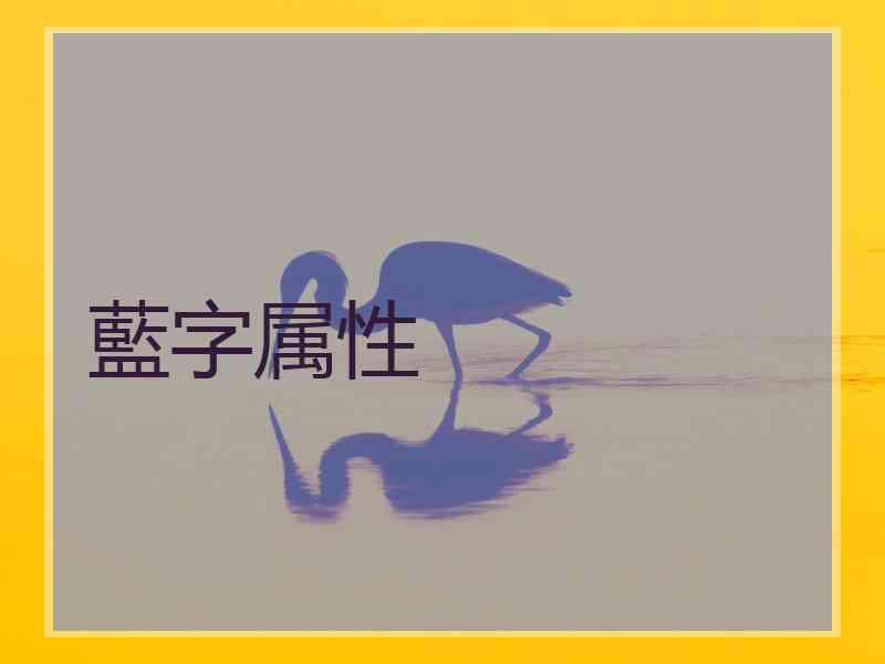 藍字属性