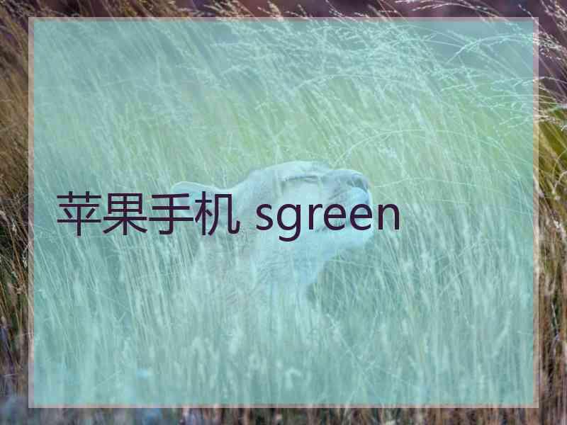 苹果手机 sgreen